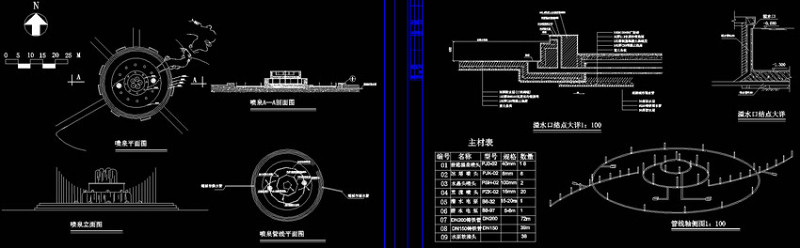 喷泉设计cad图