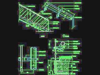 木楼梯、铁艺楼梯、旋转楼梯、现代式楼梯、楼梯扶手CAD图块45