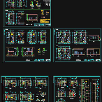 套型图及楼梯cad图纸素材