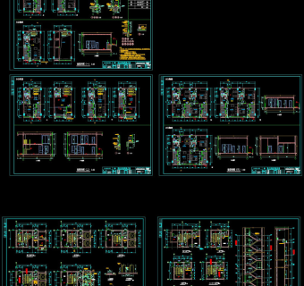 套型图及楼梯cad图纸素材