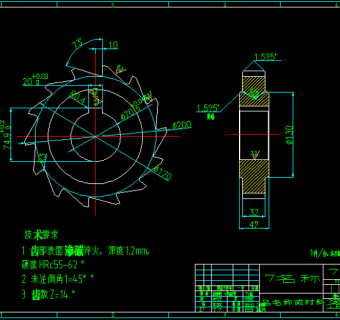 逆止器棘轮CAD图纸