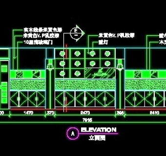 化妆品店、珠宝店、工艺品店实例、工艺品店cad详图、门面实例装修施工图纸10例-47