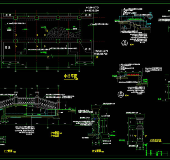 桥景观cad图纸