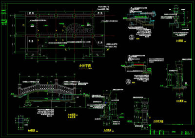 桥景观cad图纸