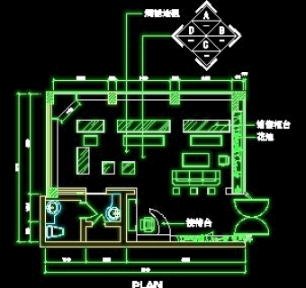 化妆品店、珠宝店、工艺品店实例、工艺品店cad详图、门面实例装修施工图纸10例-53