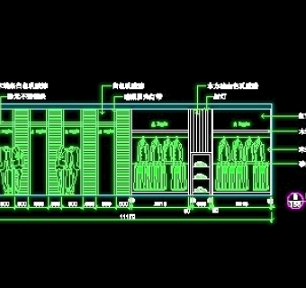 鞋帽店、服装店橱窗门面实例cad详图、装修施工图纸25例-4