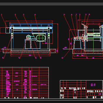 振动筛装配图CAD图纸