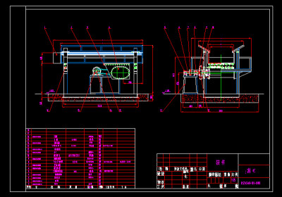 振动筛装配图CAD图纸