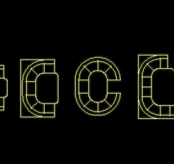 沙发平面图块cad家具图块素材20080918更新54