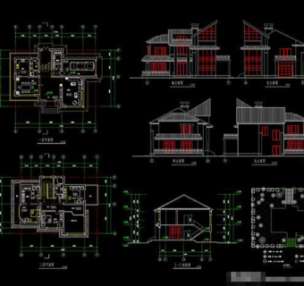 农村别墅cad图纸
