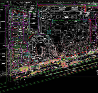 河道全图cad图纸