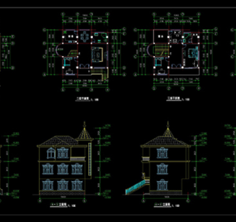 农村别墅cad设计图