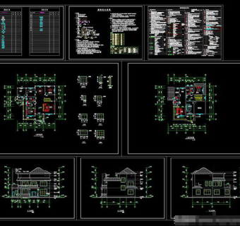 中式别墅CAD施工图