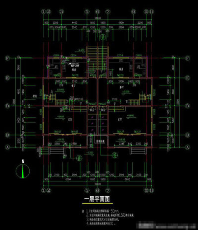 双拼别墅CAD施工图