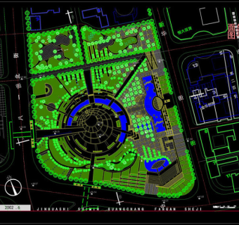 金华市人民广场cad设计稿