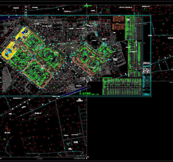 酒仙桥三角地广场cad图纸