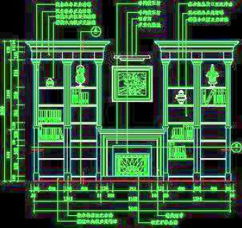 书柜CAD详图素材38