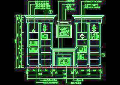 书柜CAD详图素材38