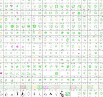 园林上百种CAD平面图例
