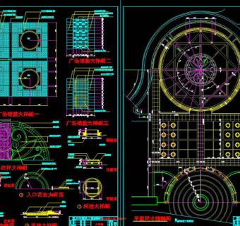 南川鼓楼坝广场cad景观图
