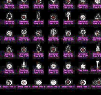 CAD植物图块素材