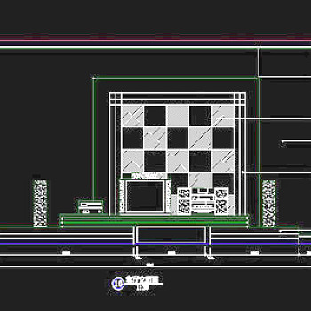电视背景墙cad设计施工图8