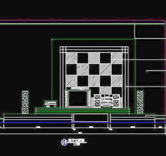 电视背景墙cad设计施工图8