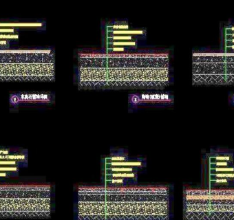 6种CAD地面铺装CAD详图3D模型