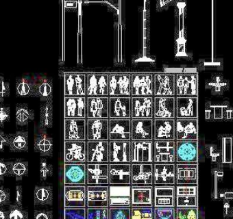 CAD立面人和指北针