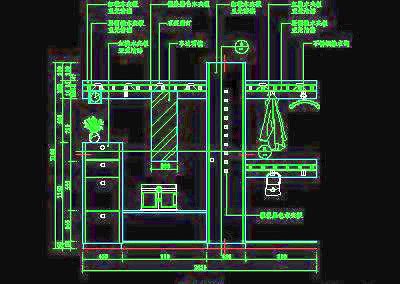 鞋柜、衣帽柜cad详图素材15