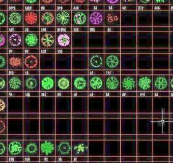 河南常用绿化植物CAD图例