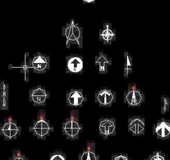 CAD29种指北针