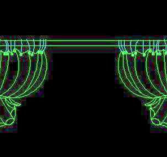 窗帘CAD图块素材22