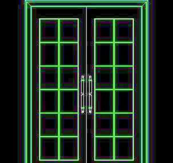 双扇门、推拉门、感应门、旋转门CAD图块素材53