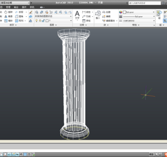 CAD3D简洁圆柱模型