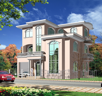 多层别墅CAD效果图