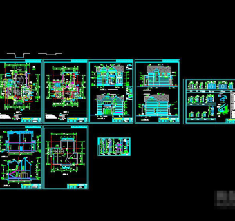 地中海风情别墅CAD图纸