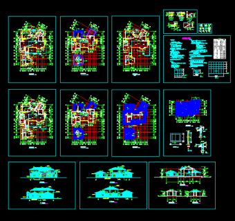 别墅建筑CAD施工图