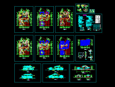 别墅建筑CAD施工图