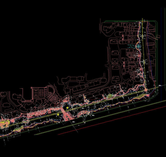 杭州山水人家景观cad设计图素材