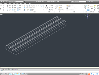 CAD三维矩形波浪线踢脚木线