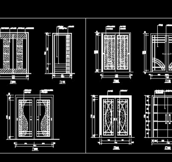装饰门cad设计施工详图30