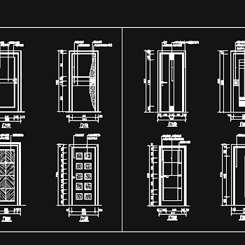 装饰门cad设计施工详图21