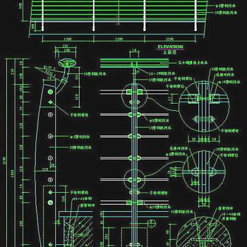 楼梯与栏杆cad详细施工图14