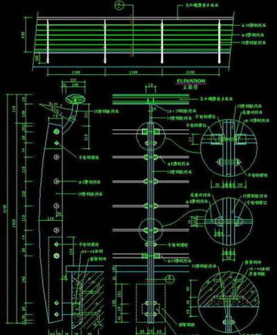 楼梯与栏杆cad详细施工图14