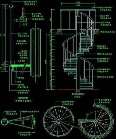 楼梯与栏杆cad详细施工图8