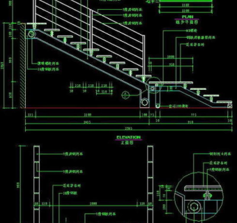 楼梯与栏杆cad详细施工图2
