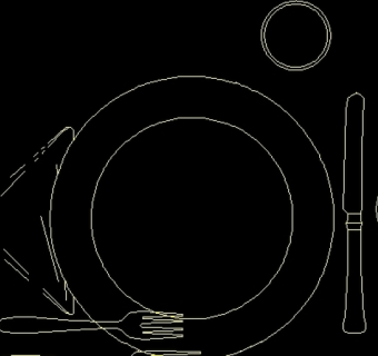 餐具炉具cad平面图块3