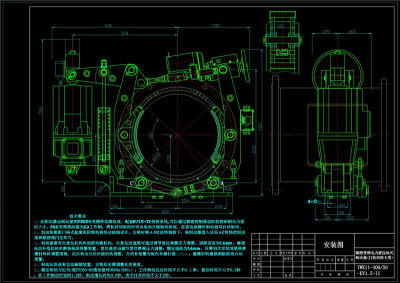 门座式起重机回转制动器CAD机械图纸