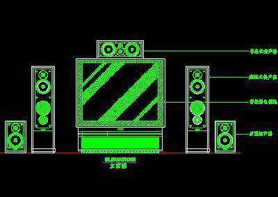 电视机图块、视听设备图块、影院音响组合图块、电脑CAD图块49